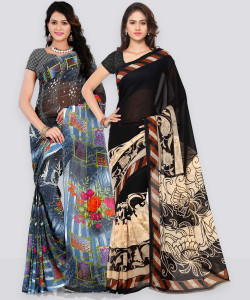 Anand Sarees Floral Print Daily Wear Georgette Saree