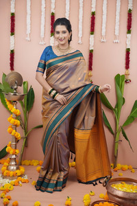 RASIFASHION Woven Paithani Silk Blend Saree