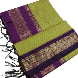 gadwal Self Design Banarasi Cotton Blend Saree