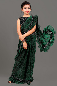 Dhyey Fashion Embellished Bollywood Lycra Blend Saree