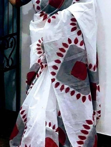 Bou Thakuranir Haat Printed Daily Wear Pure Cotton Saree