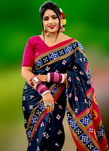 Tareni Printed Sambalpuri Pure Cotton Saree