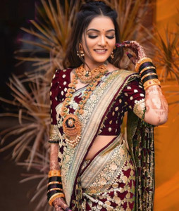 SOMVATI Embellished Banarasi Art Silk Saree