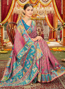 Sariya Printed Madhubani Pure Silk, Jacquard Saree