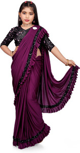 Avsar international Embellished Bollywood Lycra Blend Saree