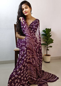 TELIRAJ.FASHION. Printed Bollywood Georgette Saree