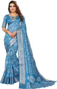 Bandhanivilla Embellished Bandhani Cotton Silk Saree