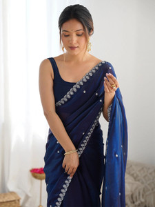 Sareemall Embellished Bollywood Organza Saree