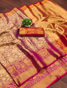Gajal Woven Kanjivaram Art Silk, Pure Silk Saree
