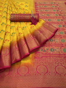GajGajra Printed Arani Pattu Cotton Silk Saree