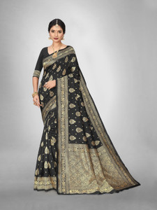 AVDOM Woven Banarasi Silk Blend Saree