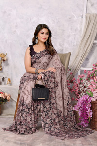 YASHIKA Printed Bollywood Georgette Saree