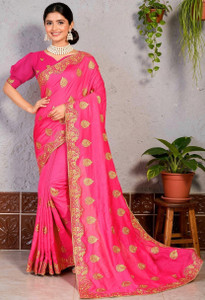 b bella creation Embroidered Bollywood Georgette Saree
