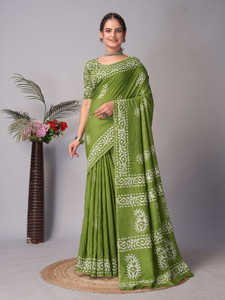 LILIMA Printed Chanderi Cotton Blend Saree