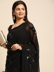 Divastri Embroidered Bollywood Georgette Saree