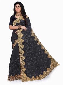 SkyFlock Embellished Bollywood Net Saree
