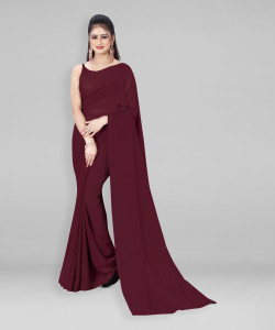 kashvi sarees Solid/Plain, Dyed Daily Wear Georgette Saree