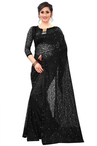 LOROFY Self Design Bollywood Net Saree