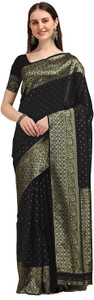 R K INFINITIVE Temple Border Banarasi Jacquard Saree