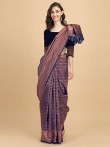 RASVRITI Woven Kanjivaram Pure Silk, Art Silk Saree
