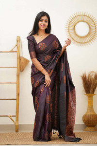 kevamifashion Self Design Kanjivaram Cotton Silk Saree