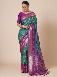 Sareemall Woven Pochampally Silk Blend Saree