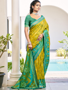Tasrika Printed Ikkat Cotton Silk Saree