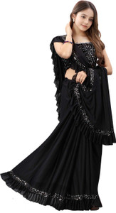 Dhyey Fashion Embellished Bollywood Lycra Blend Saree