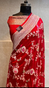 MT textiles Woven Banarasi Georgette Saree