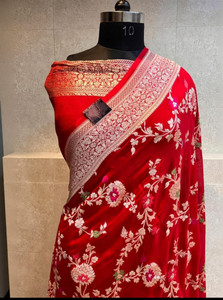 MT textiles Woven Banarasi Georgette Saree