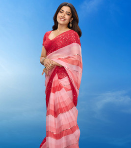 Laxmipati sarees Embellished, Self Design Saree with Attached Blouse Chiffon Saree
