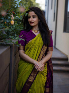 Fashion Club Collection Woven Maheshwari Cotton Silk Saree