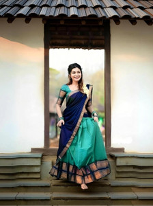 SWAMI STUDIO Woven Bollywood Jacquard Saree