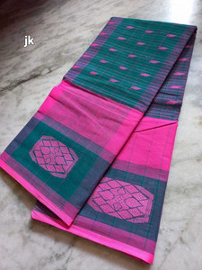 New Fashion Solid/Plain Tant Pure Cotton Saree