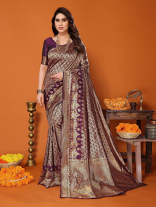 YASHIKA Woven Kanjivaram Silk Blend Saree
