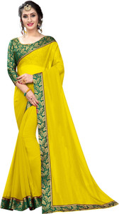 K.C Solid/Plain Bollywood Georgette Saree