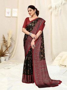 MIRCHI FASHION Floral Print Daily Wear Chiffon, Georgette Saree