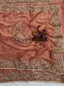 signagraph Embroidered Banarasi Satin, Silk Blend Saree
