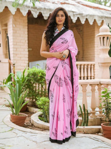Pinkcity Trade World Printed Daily Wear Pure Cotton Saree