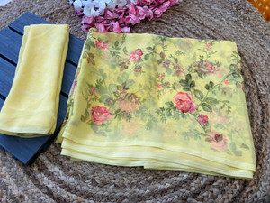 bhavika silk mills Printed, Self Design Daily Wear Georgette Saree
