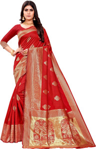 signagraph Woven, Self Design, Embellished Banarasi Jacquard, Silk Blend Saree