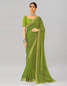 Samah Printed, Embroidered, Embellished Bollywood Georgette, Chiffon Saree