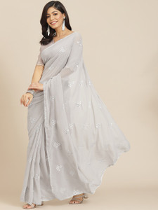 Tikhi Imli एम्बेलिश्ड बॉलीवुड जोर्जेट साड़ी