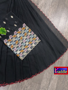 kraddle Embroidered Daily Wear Georgette Saree