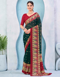 Samah Printed Daily Wear Georgette Saree