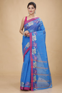 Tant Story Woven Tant Pure Cotton Saree