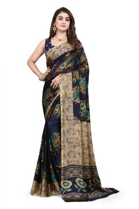 BilloRani सेल्फ डिज़ाइन डेली वियर शिफॉन, जोर्जेट साड़ी