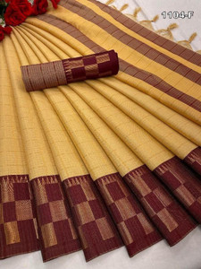 nilfashion Woven Chettinadu Cotton Silk Saree