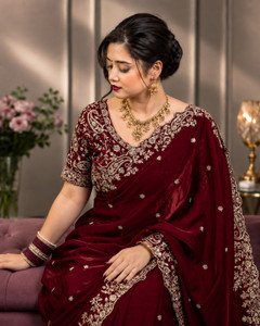 Laddu creation Embellished Bollywood Jimmy Jimmy, Silk Blend Saree