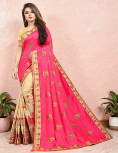 b bella creation Printed Bollywood Silk Blend Saree